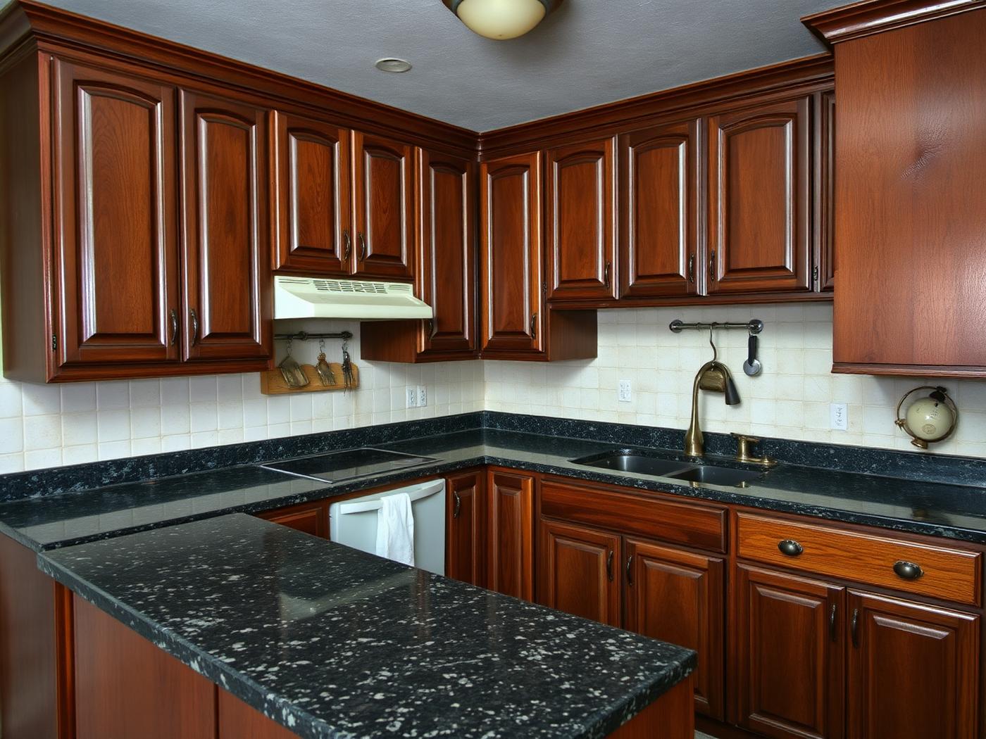 Dark closed-off kitchen before renovation